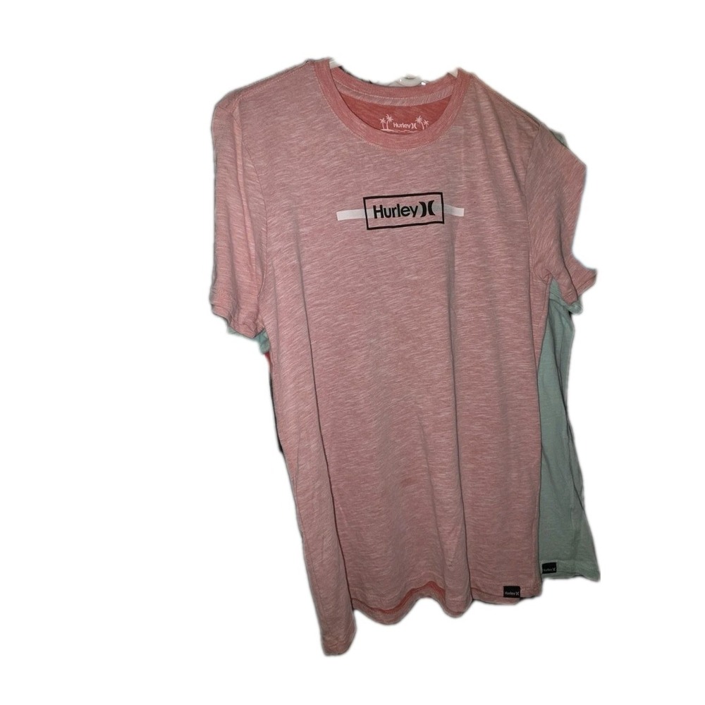 Hurley Men's T-Shirt Graphic Tee Red Crew Neck‎ Size S